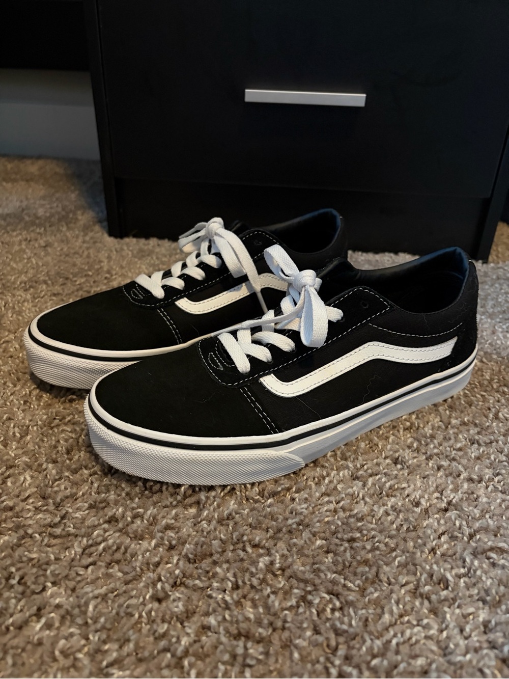 Vans Old Skool Low Top Sneakers - Black and White